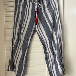 Indigo Rein Navy and White Striped Top